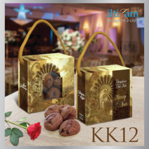 200pcs Doorgift Kahwin Biskut Cip Coklat Custom Nama : KK12